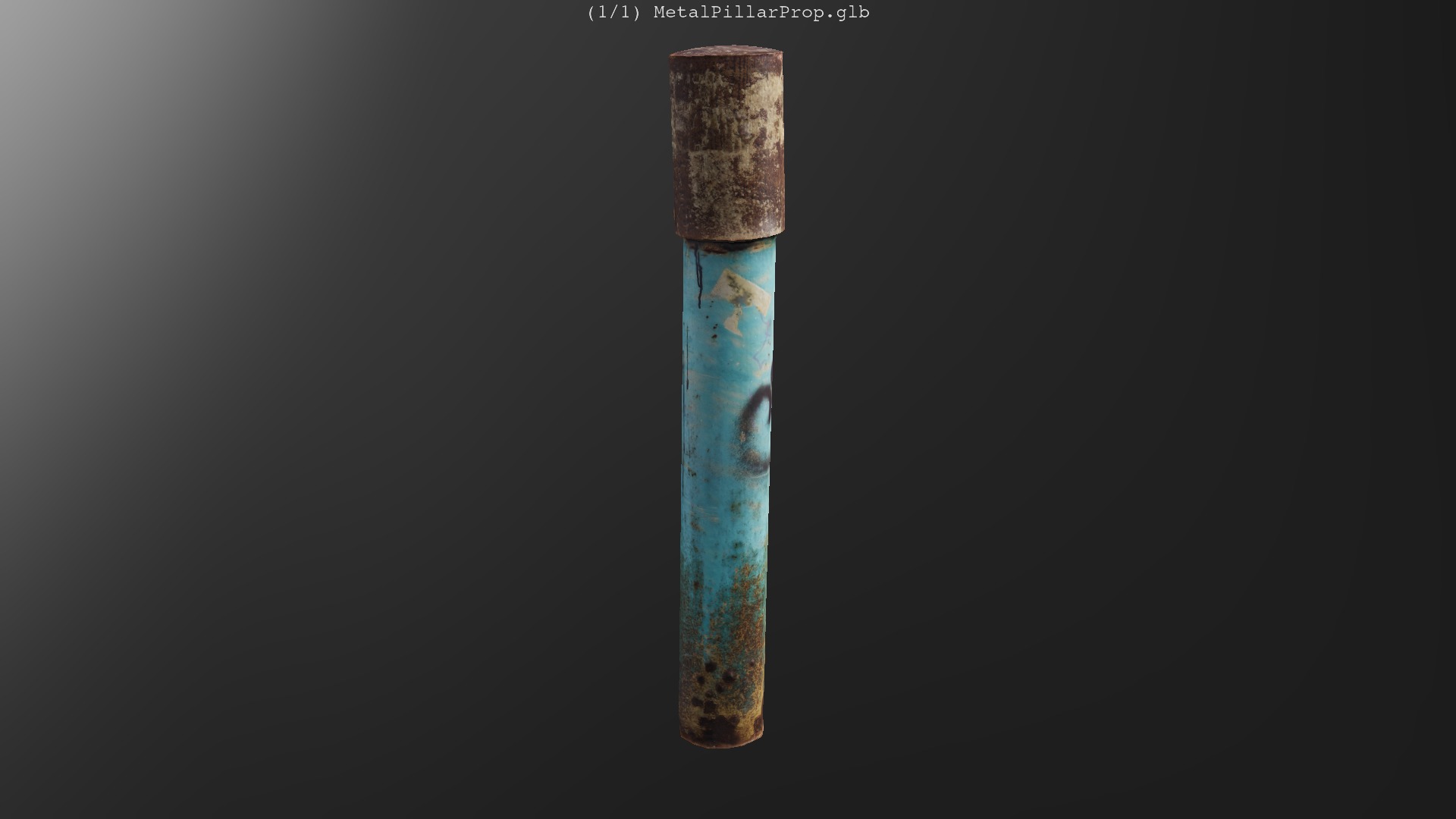 Rusty Metal Pillar - Urban Prop Low-poly 3D model_10