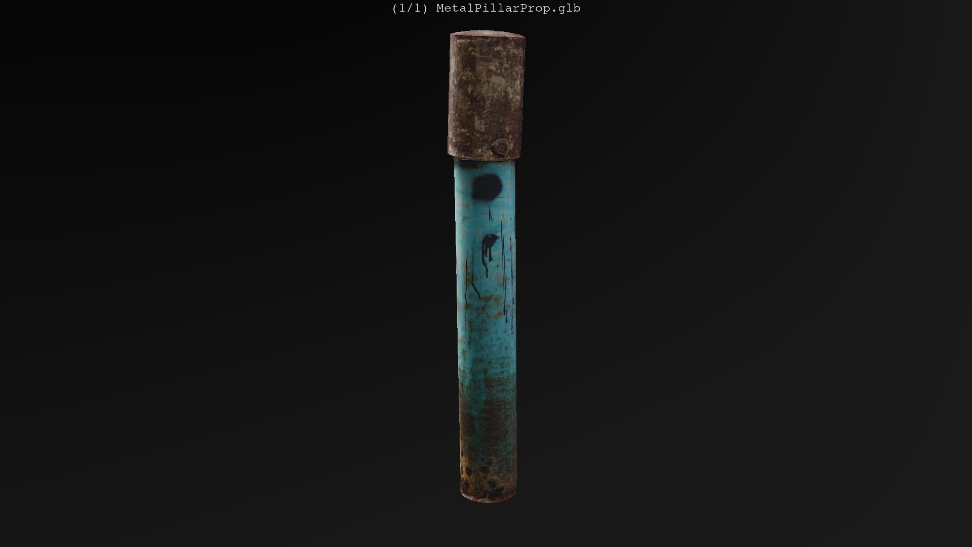 Rusty Metal Pillar - Urban Prop Low-poly 3D model_12