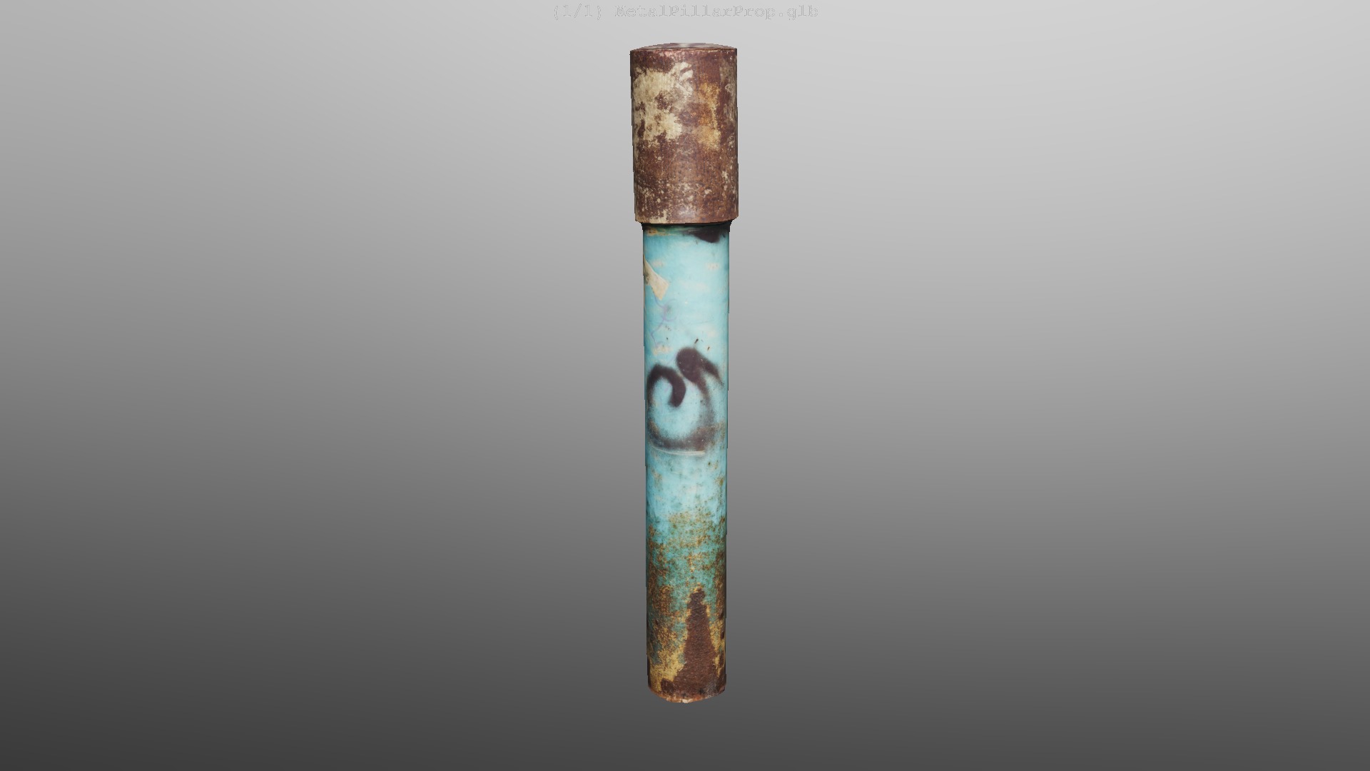 Rusty Metal Pillar - Urban Prop Low-poly 3D model_16