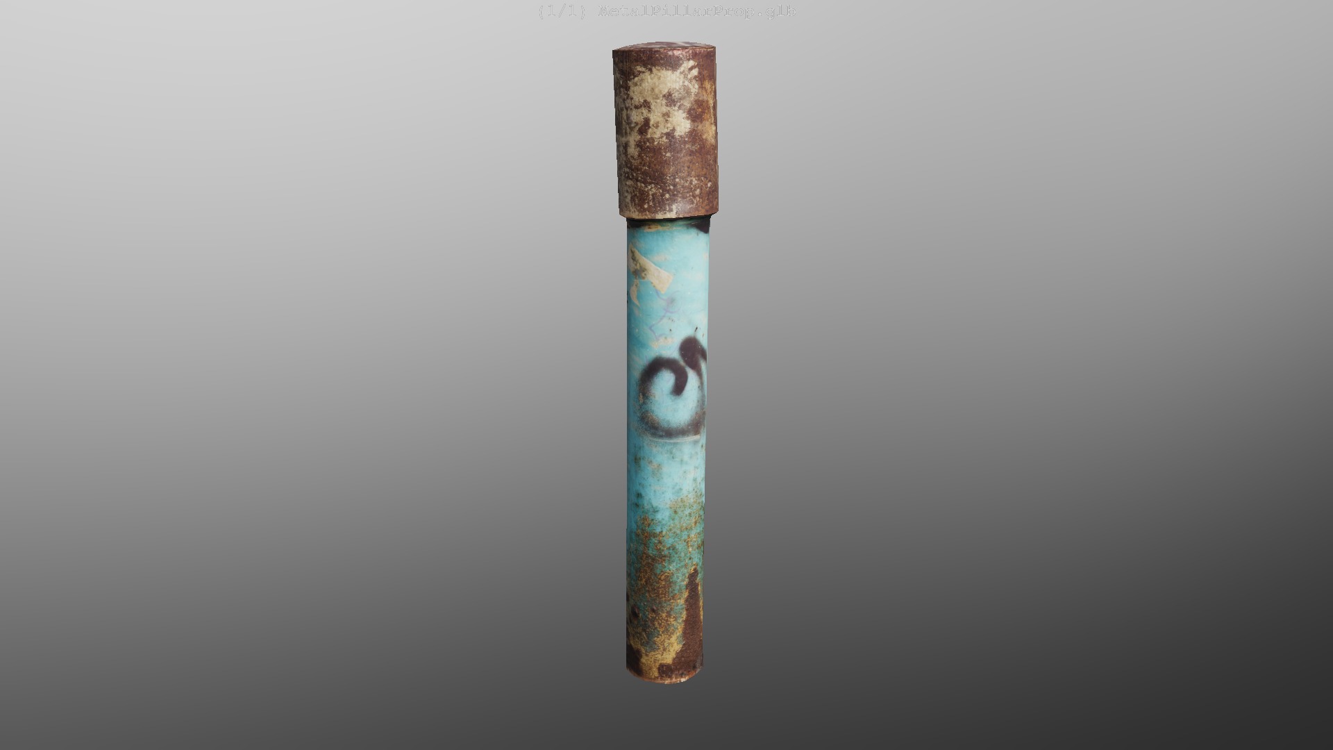 Rusty Metal Pillar - Urban Prop Low-poly 3D model_15