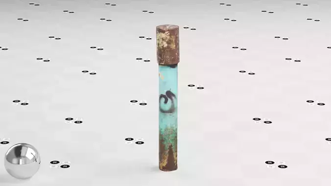 Rusty Metal Pillar - Urban Prop Low-poly 3D model Rusty Metal Pillar - Urban Prop Low-poly 3D model