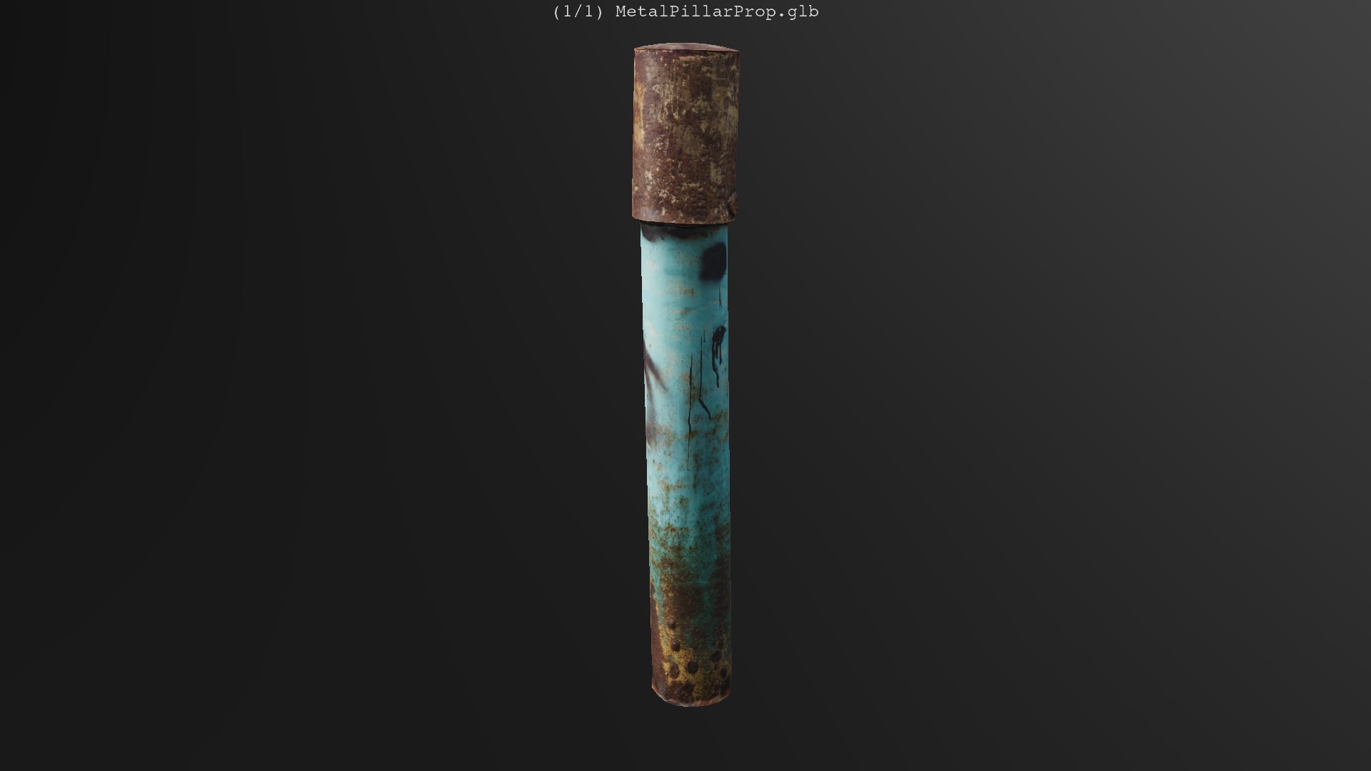 Rusty Metal Pillar - Urban Prop Low-poly 3D model_11