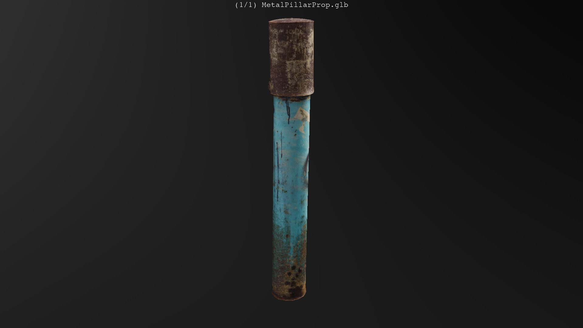 Rusty Metal Pillar - Urban Prop Low-poly 3D model_9