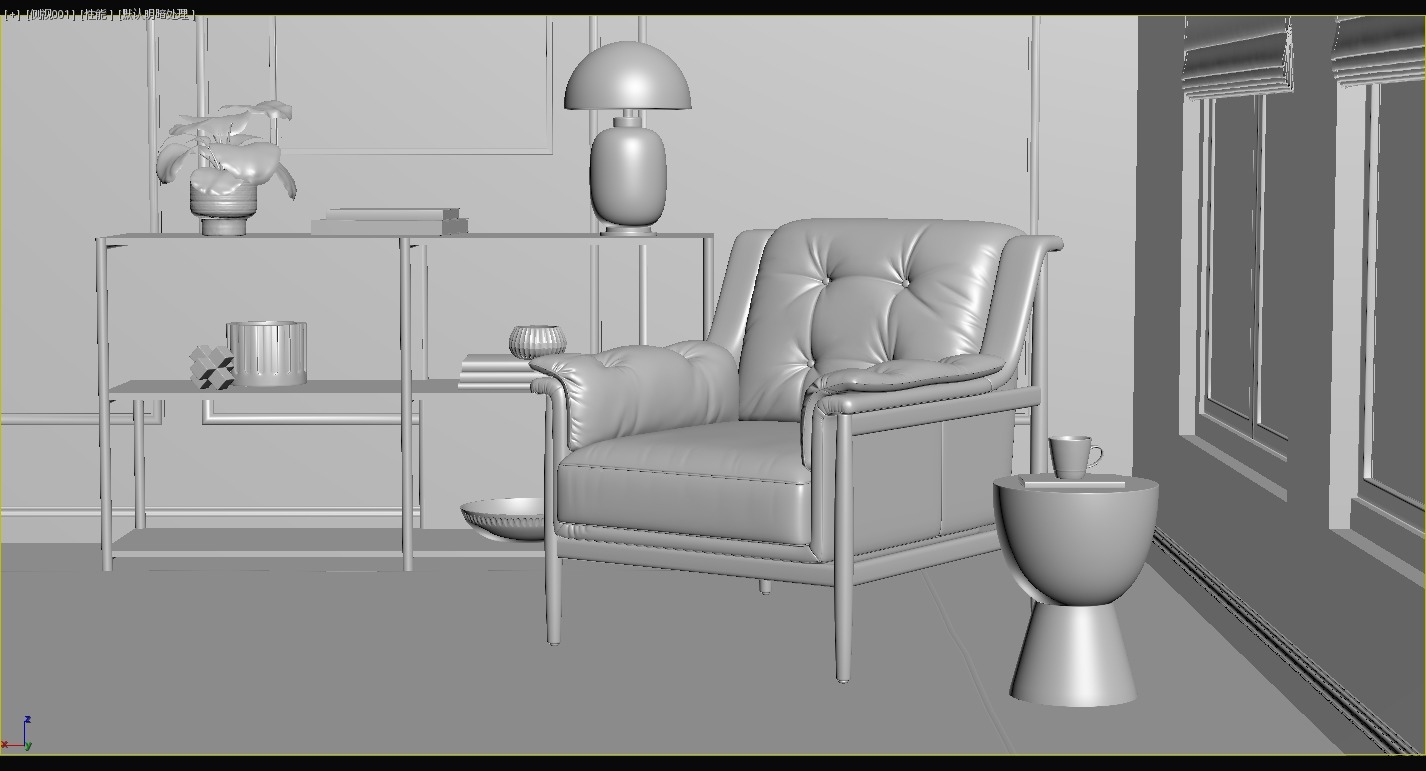 Medieval living room 3D model_4