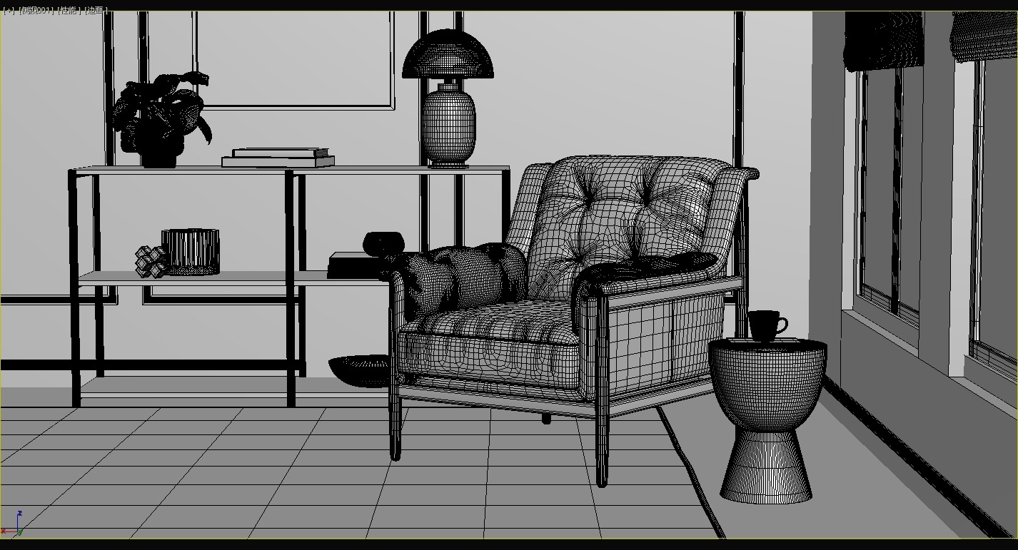 Medieval living room 3D model_5