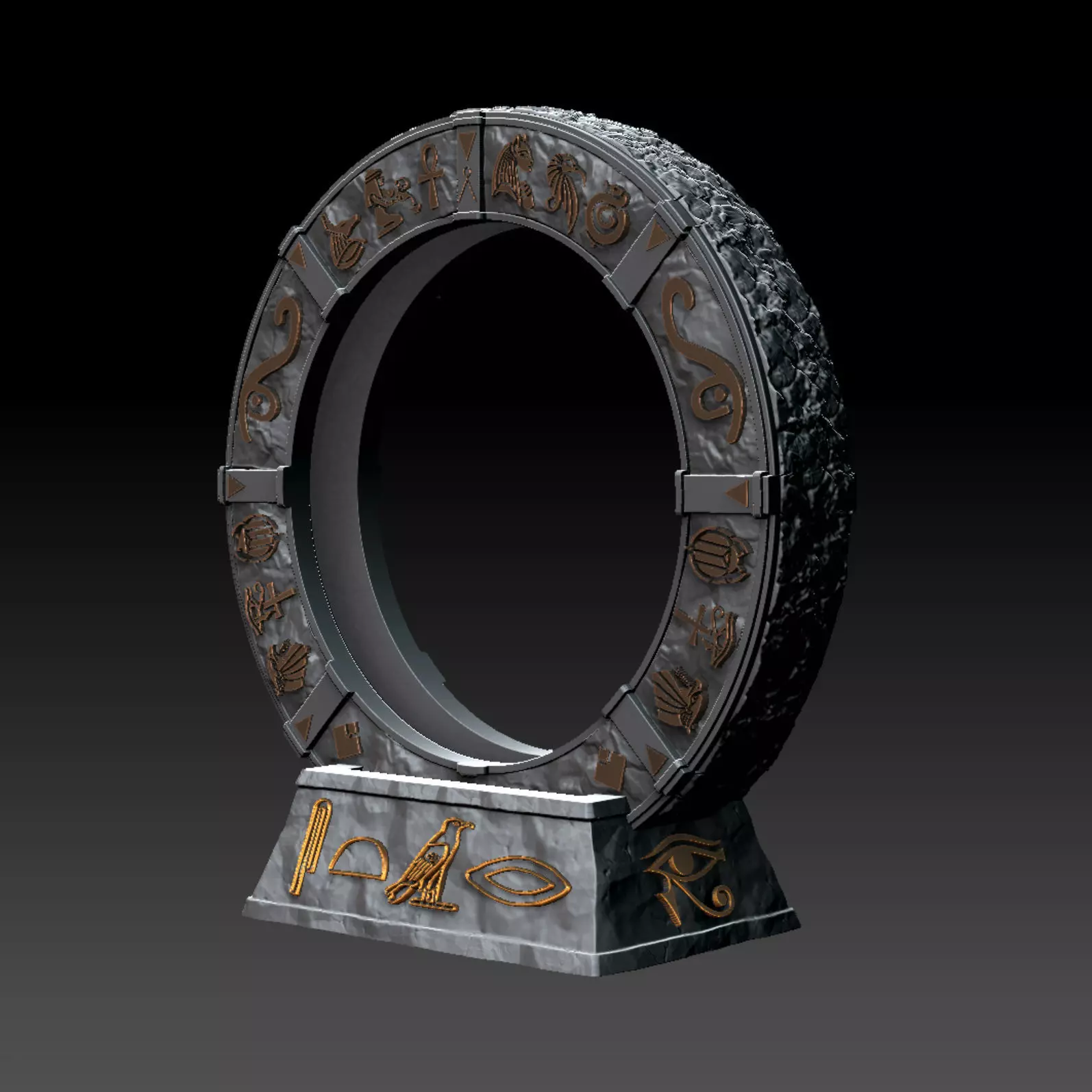 Beautiful Lamp Stargate with Ancient Egyptian Motifs 3D print model