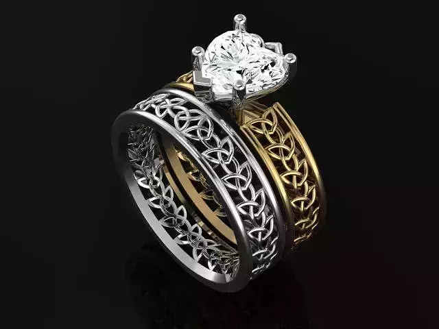 Engagement ring with matching band4919