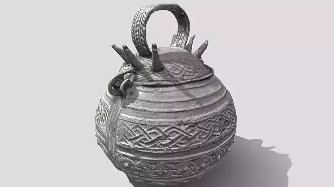 Akhe -Pot Low-poly 3D model Akhe -Pot Low-poly 3D model