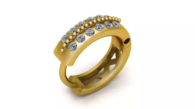 SOLITAIRE DIAMOND DEIGN RING 3D PRINTABLE MODEL