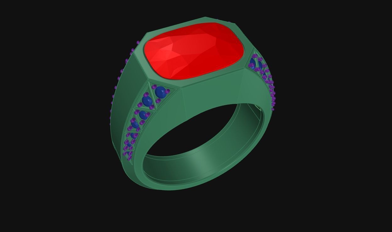 Ruby Ring - 230322 3D print model_10