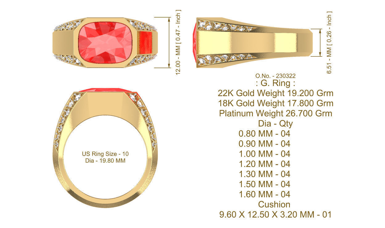 Ruby Ring - 230322 3D print model_9