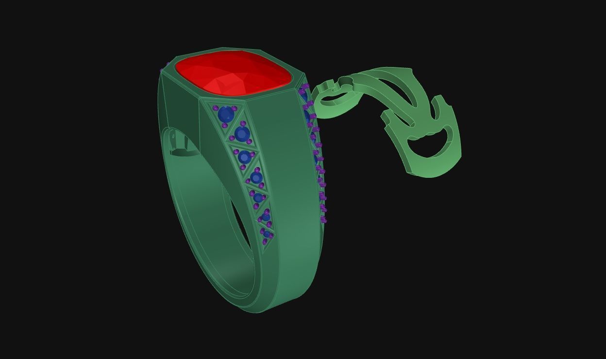Ruby Ring - 230322 3D print model_15