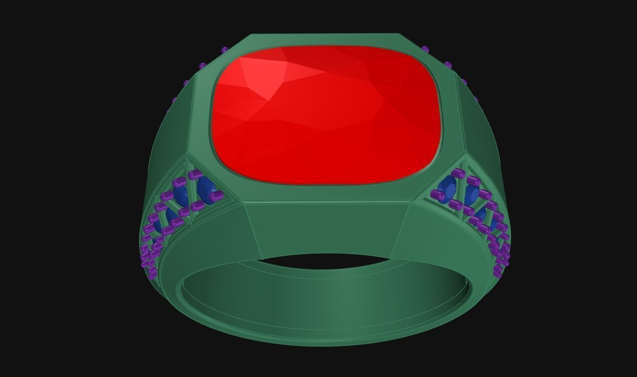 Ruby Ring - 230322 3D print model_12