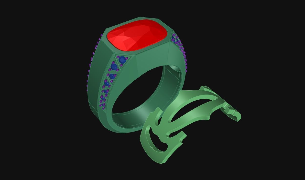 Ruby Ring - 230322 3D print model_16
