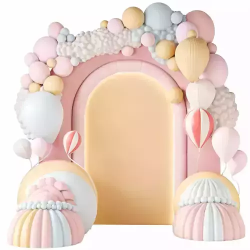 Children arch for birthday celebration 3D model