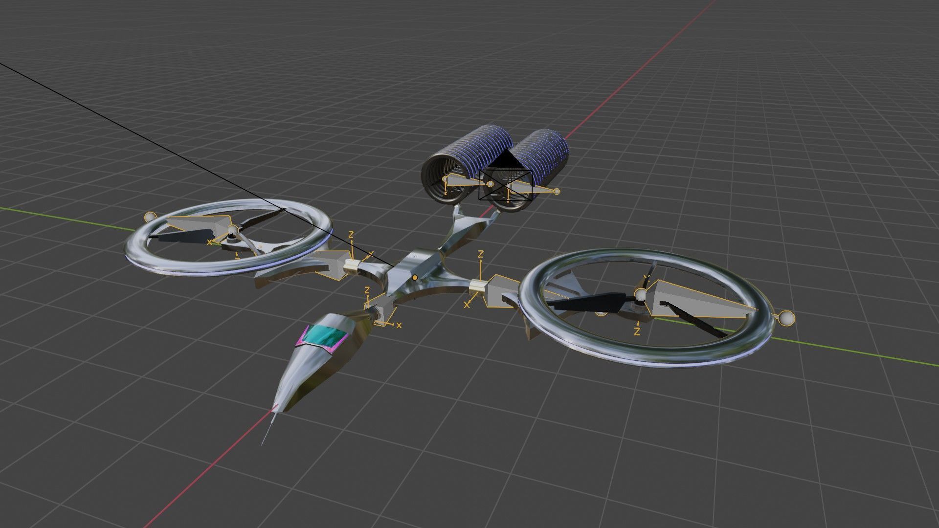 D1 Mosquito Drone 3D model_4