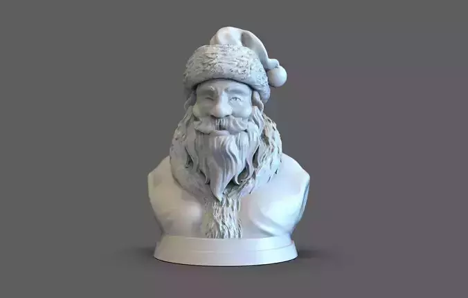 Santa Claus bust 3D print model