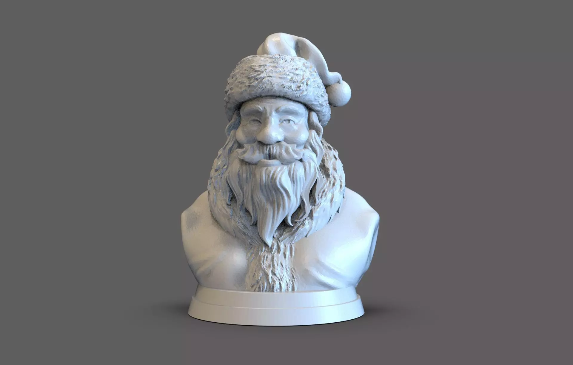Santa Claus bust 3D print model_0