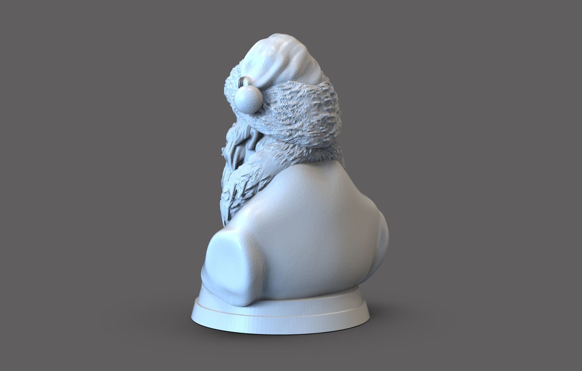 Santa Claus bust 3D print model_4