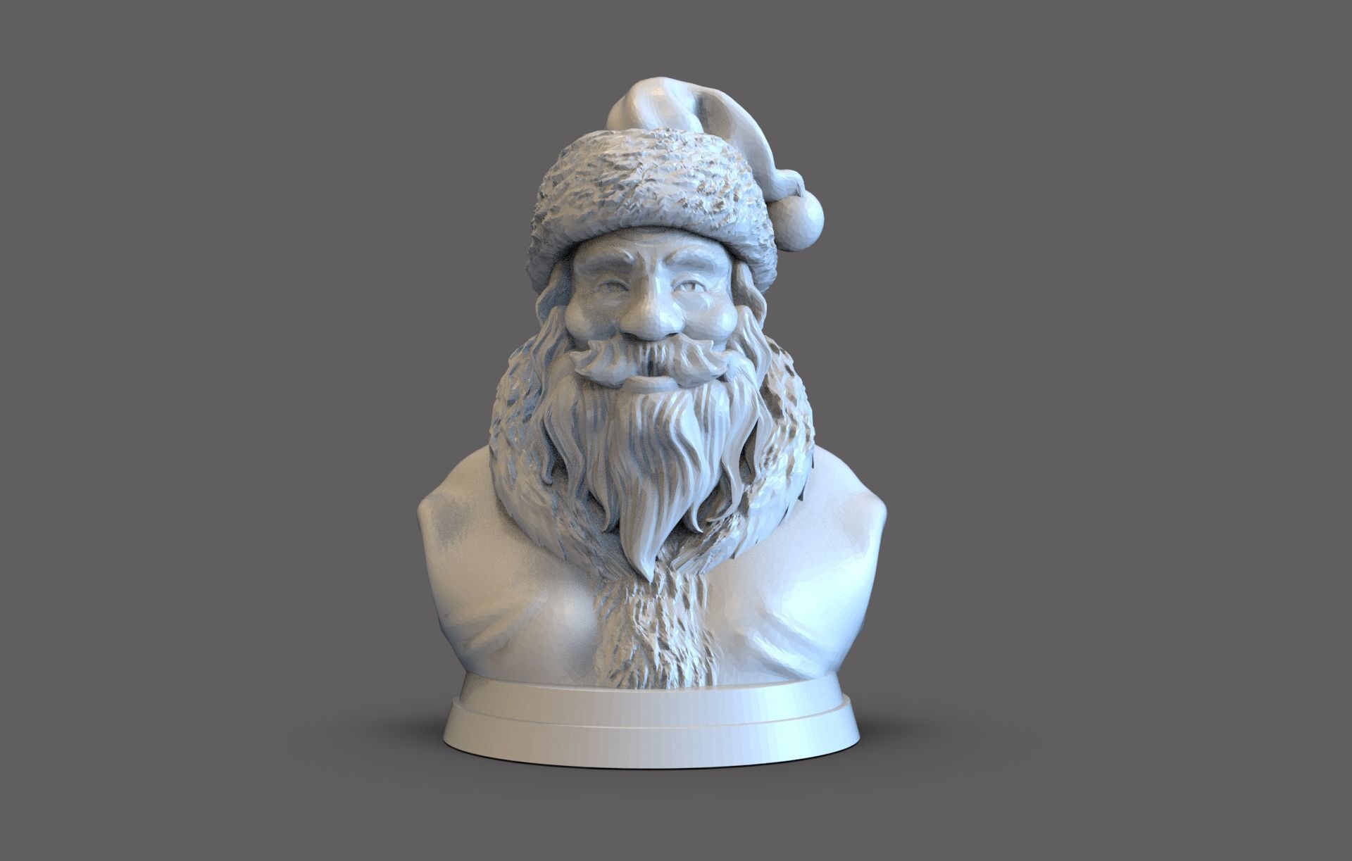 Santa Claus bust 3D print model_1