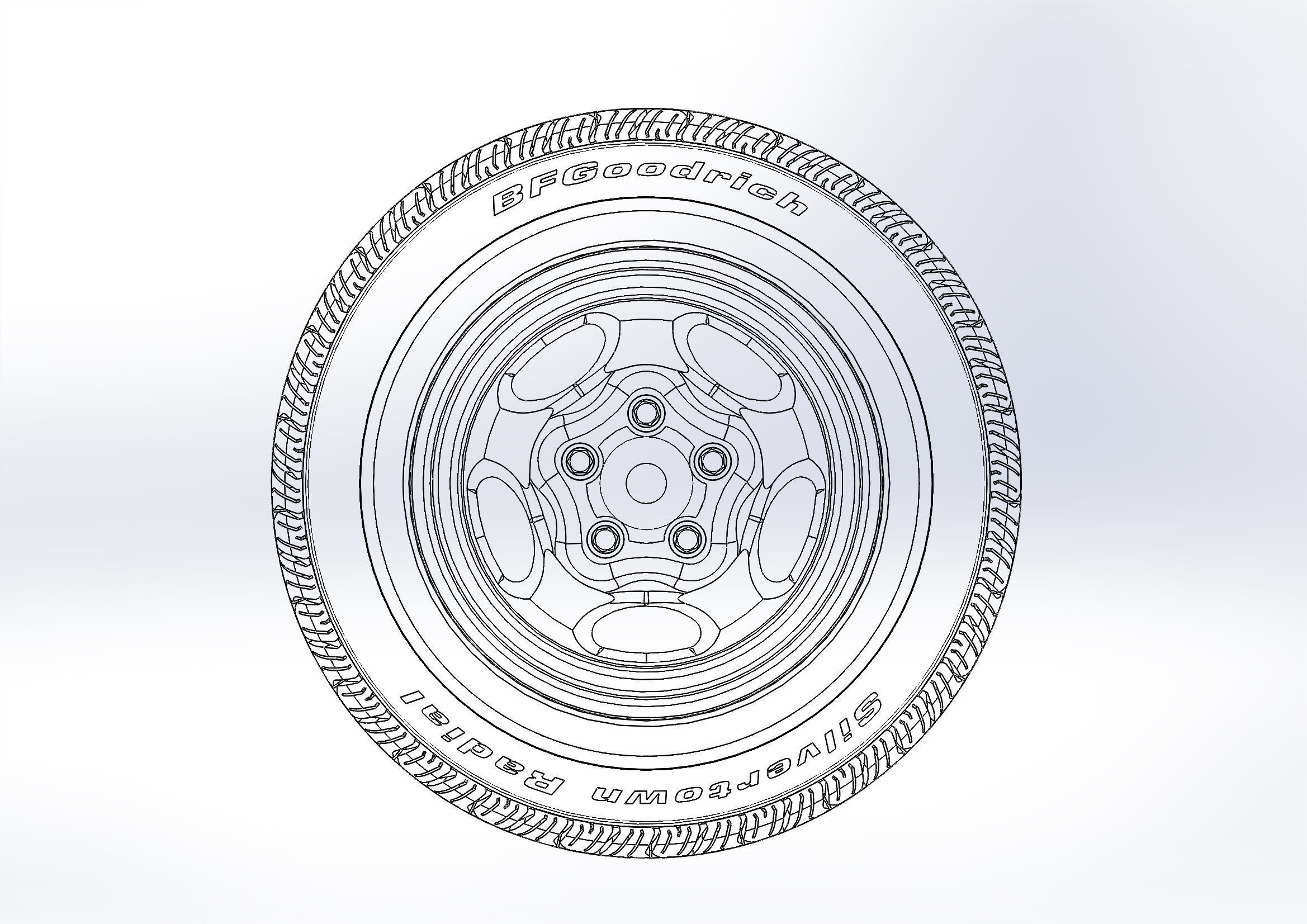 Custom wheels Motor Wheel Spyder for scale model 3D print model_7