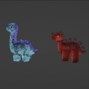 Dinosaurs plushies 3D model_7
