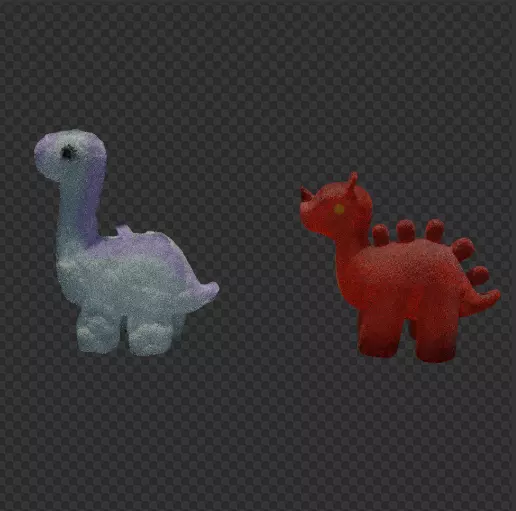 Dinosaurs plushies 3D model_0