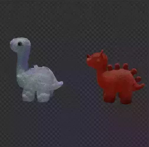 Dinosaurs plushies 3D model Dinosaurs plushies 3D model