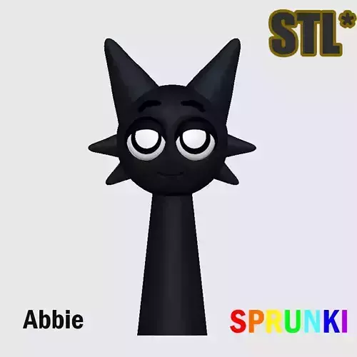 Sprunki Incredibox Abbie Sprunki STL 3D Character Fanart