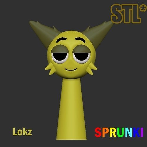 Sprunki 3D Incredibox Lokz Sprunki STL 3D Character Fanart 3D print model