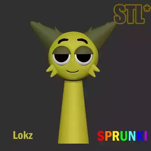 Sprunki 3D Incredibox Lokz Sprunki STL 3D Character Fanart