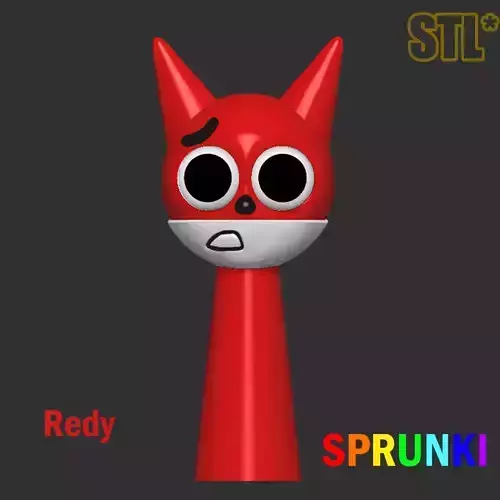 Sprunki Incredibox Redy Sprunki STL 3D Character Fanart 3D print model