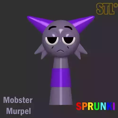 Sprunki Incredibox Mobster Murpel STL 3D Character Fanart 3D print model