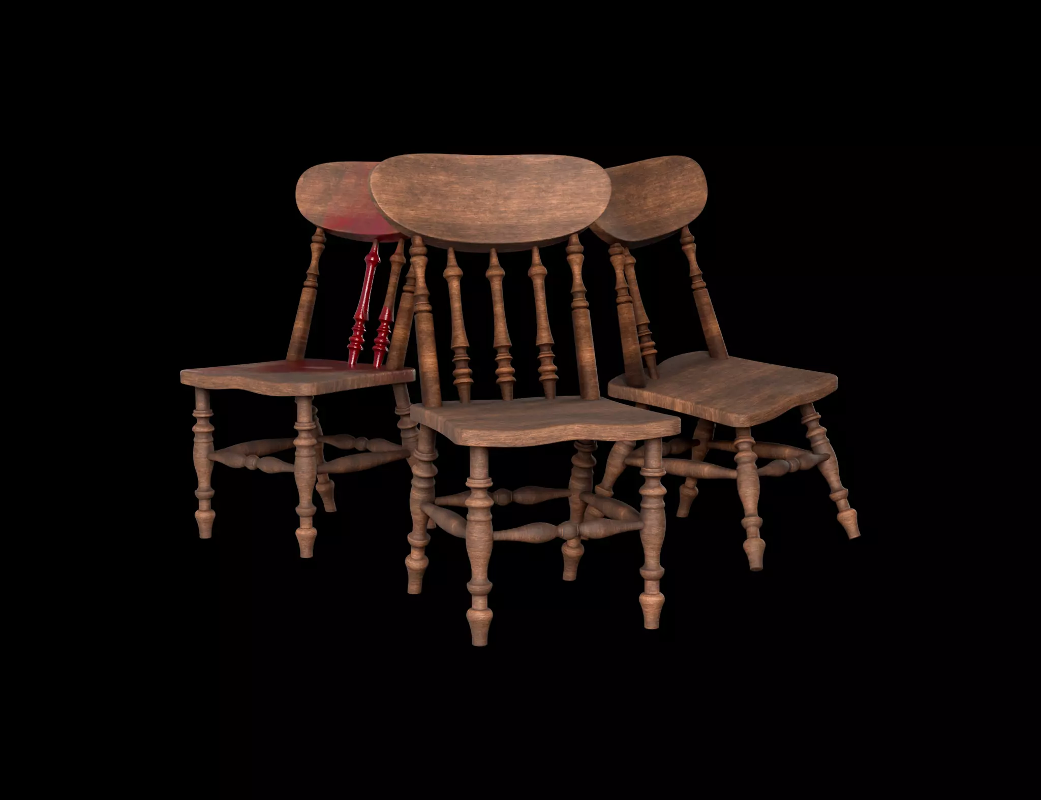 19th Century English Victorian Old Chair Free 3D model