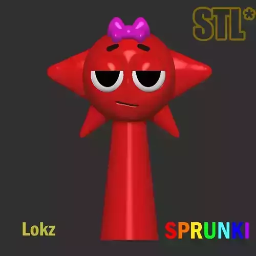 3D Sprunki Incredibox Isabela Sprunki STL 3D Character Fanart