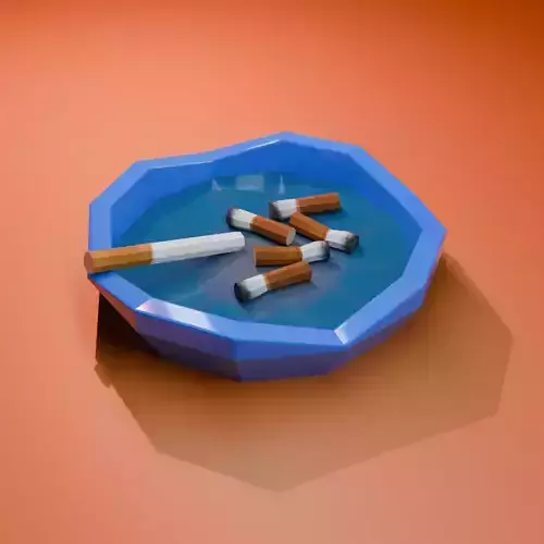 Ashtray Low poly
