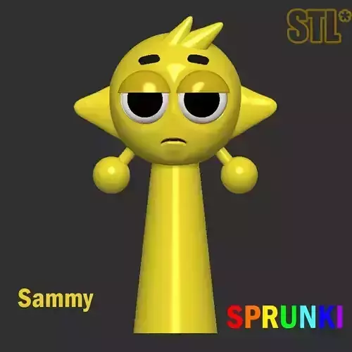 Sprunki Incredibox Sammy Sprunki STL 3D Character Fanart