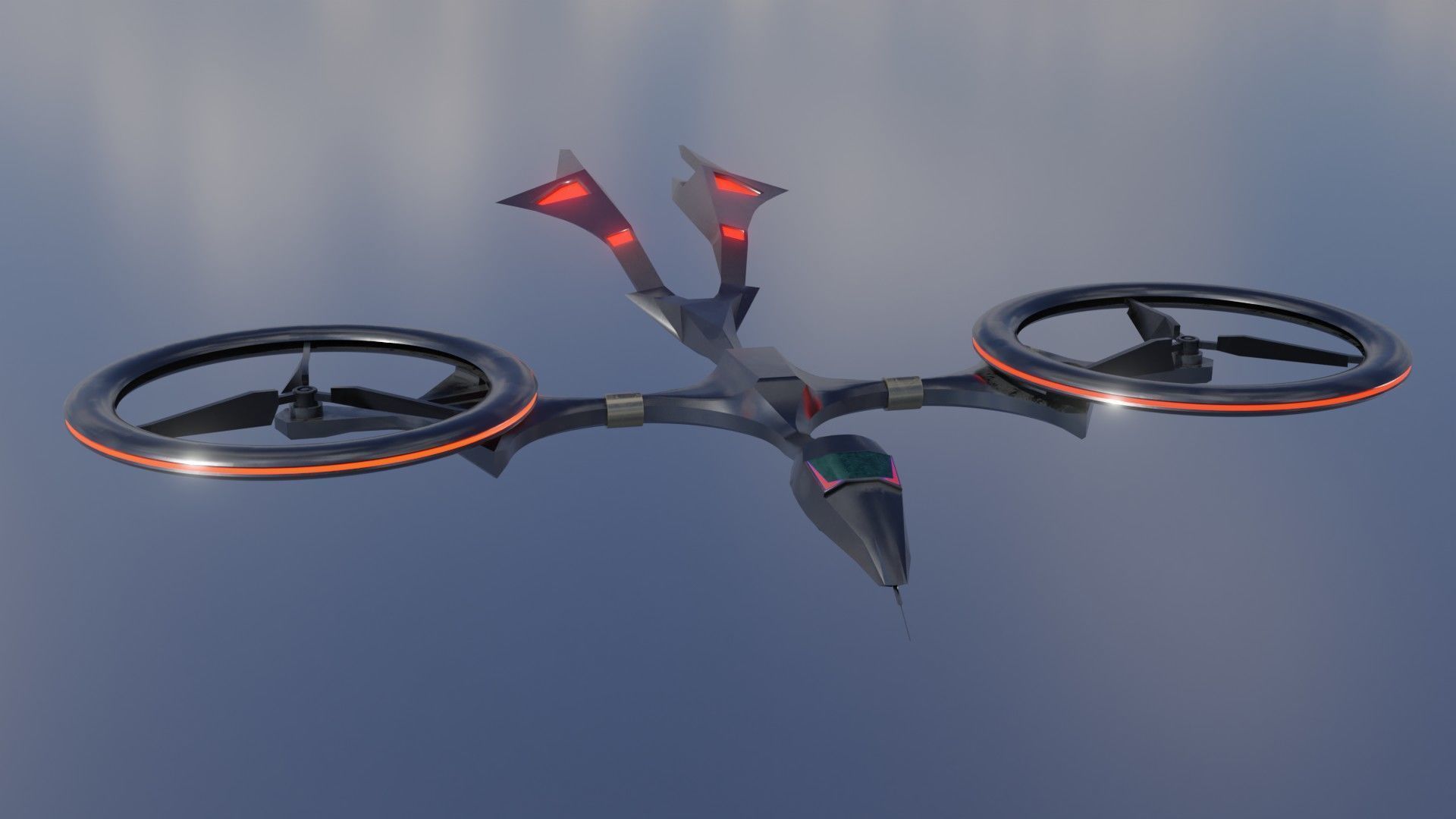 D2 Mosquito Drone Low-poly 3D model_13