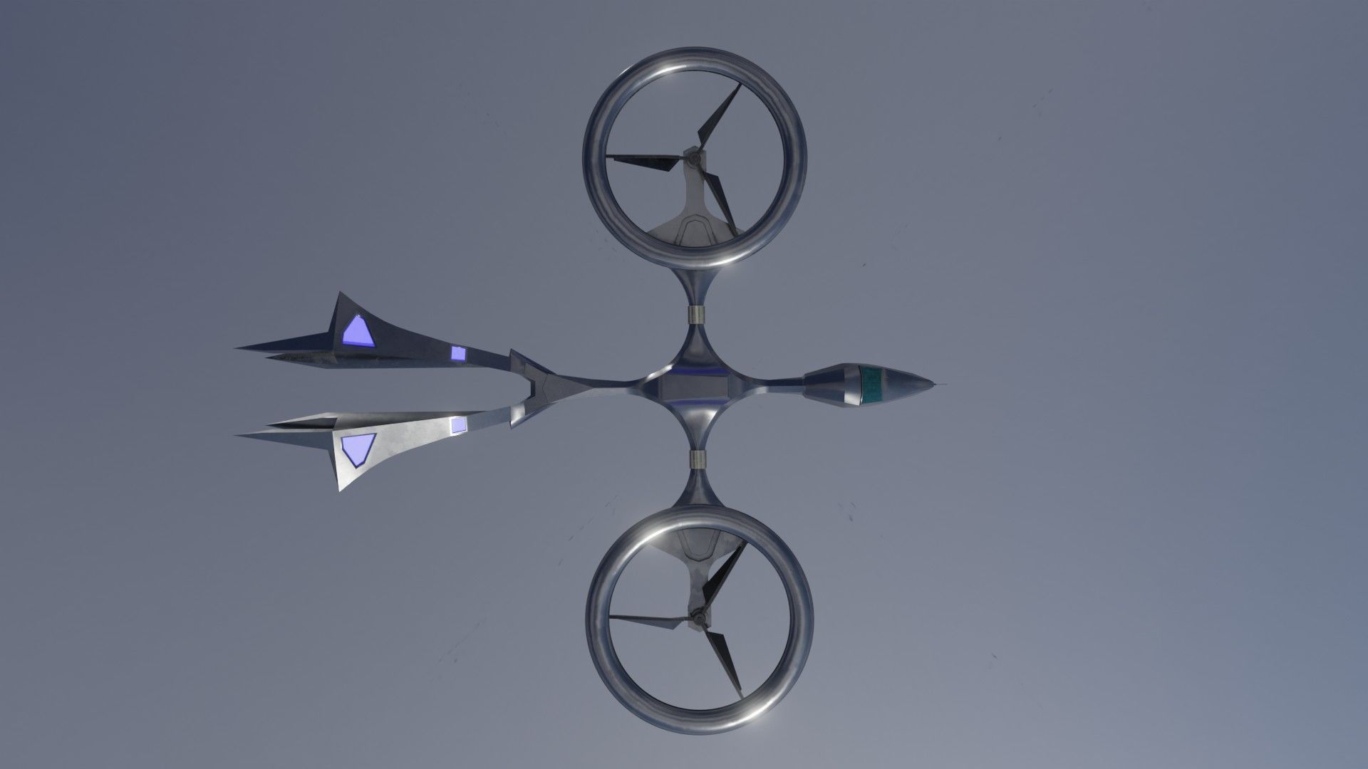 D2 Mosquito Drone Low-poly 3D model_10