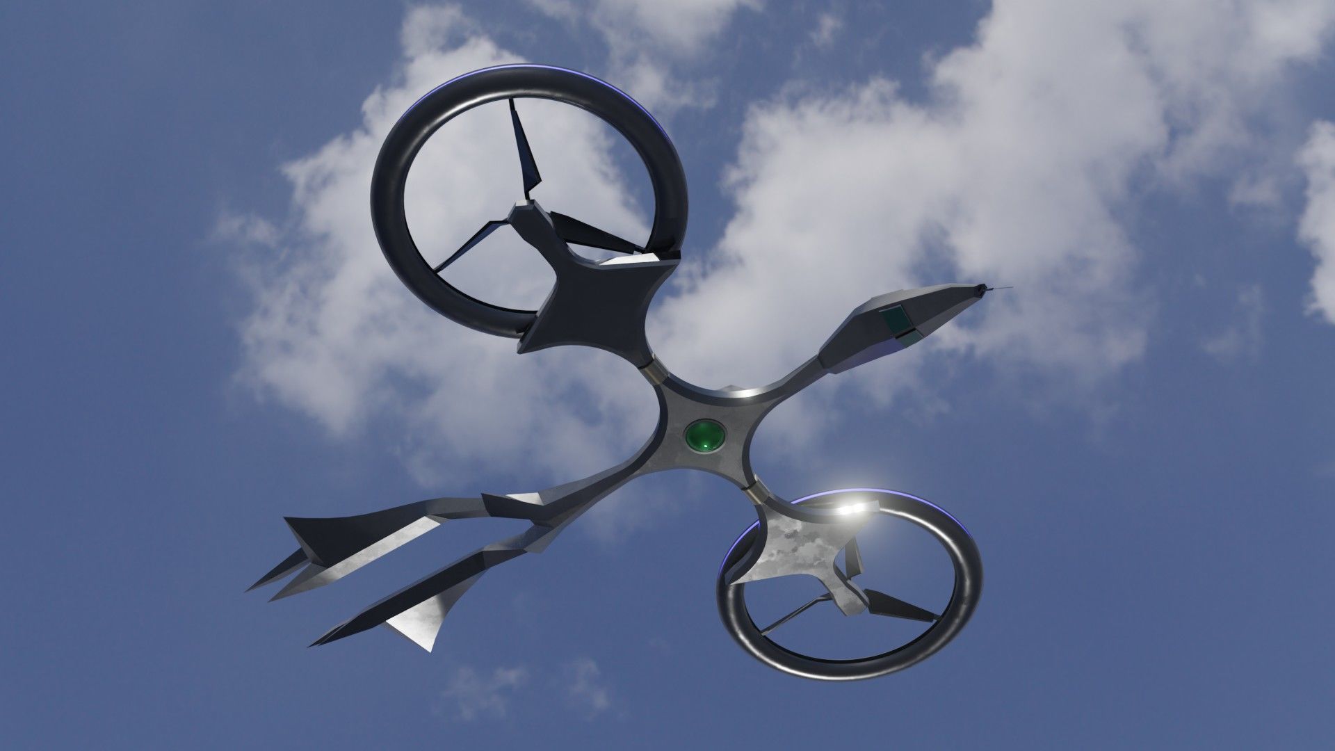 D2 Mosquito Drone Low-poly 3D model_3