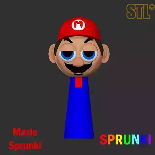 Sprunki Incredibox Super Mario Sprunki STL 3D Character Fanart