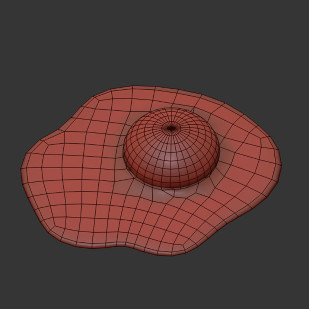 Perfect Cooked Fried Egg Low Poly Model Game Asset Low-poly 3D model_4