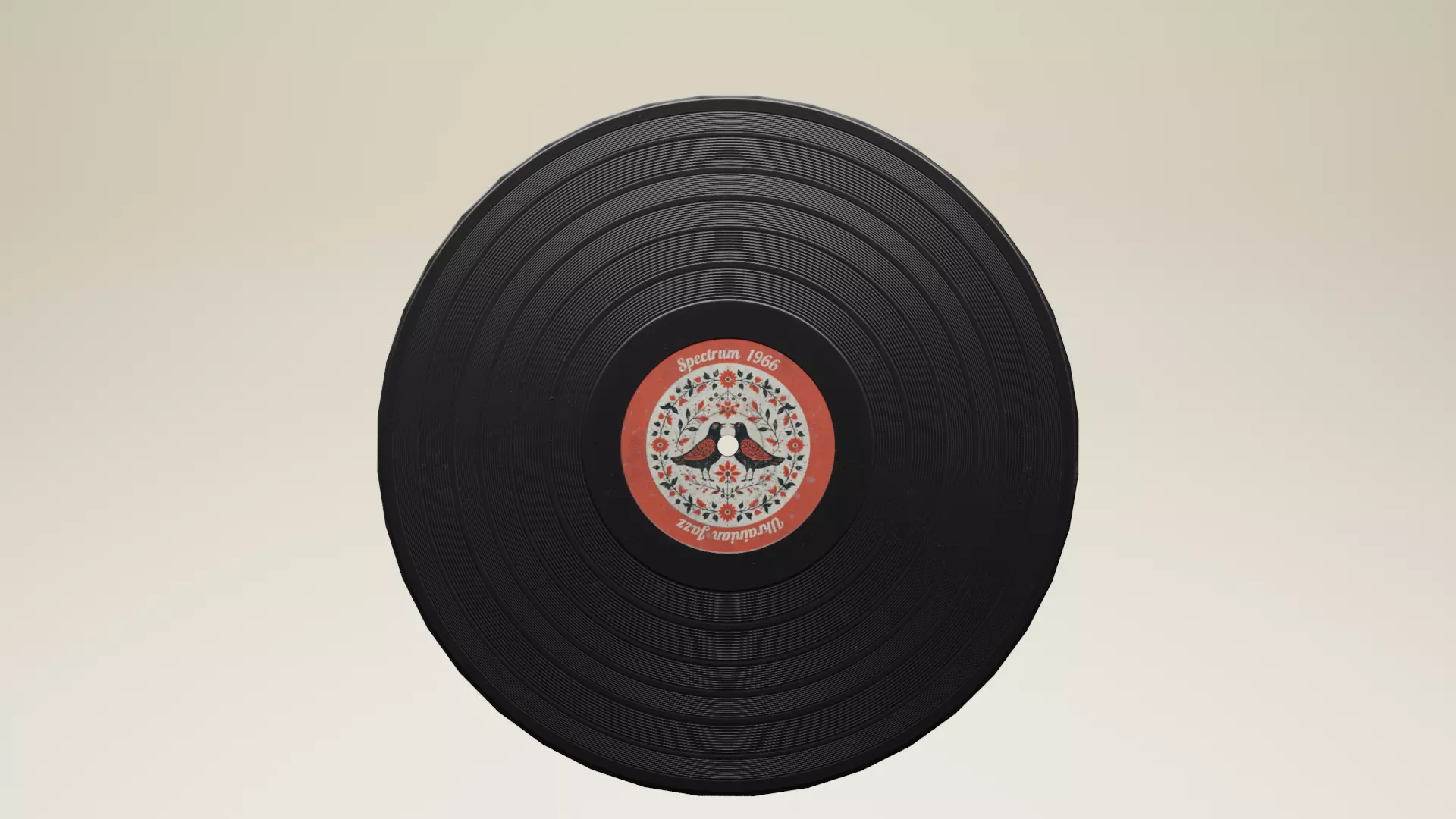 vinyl record Low-poly 3D model
