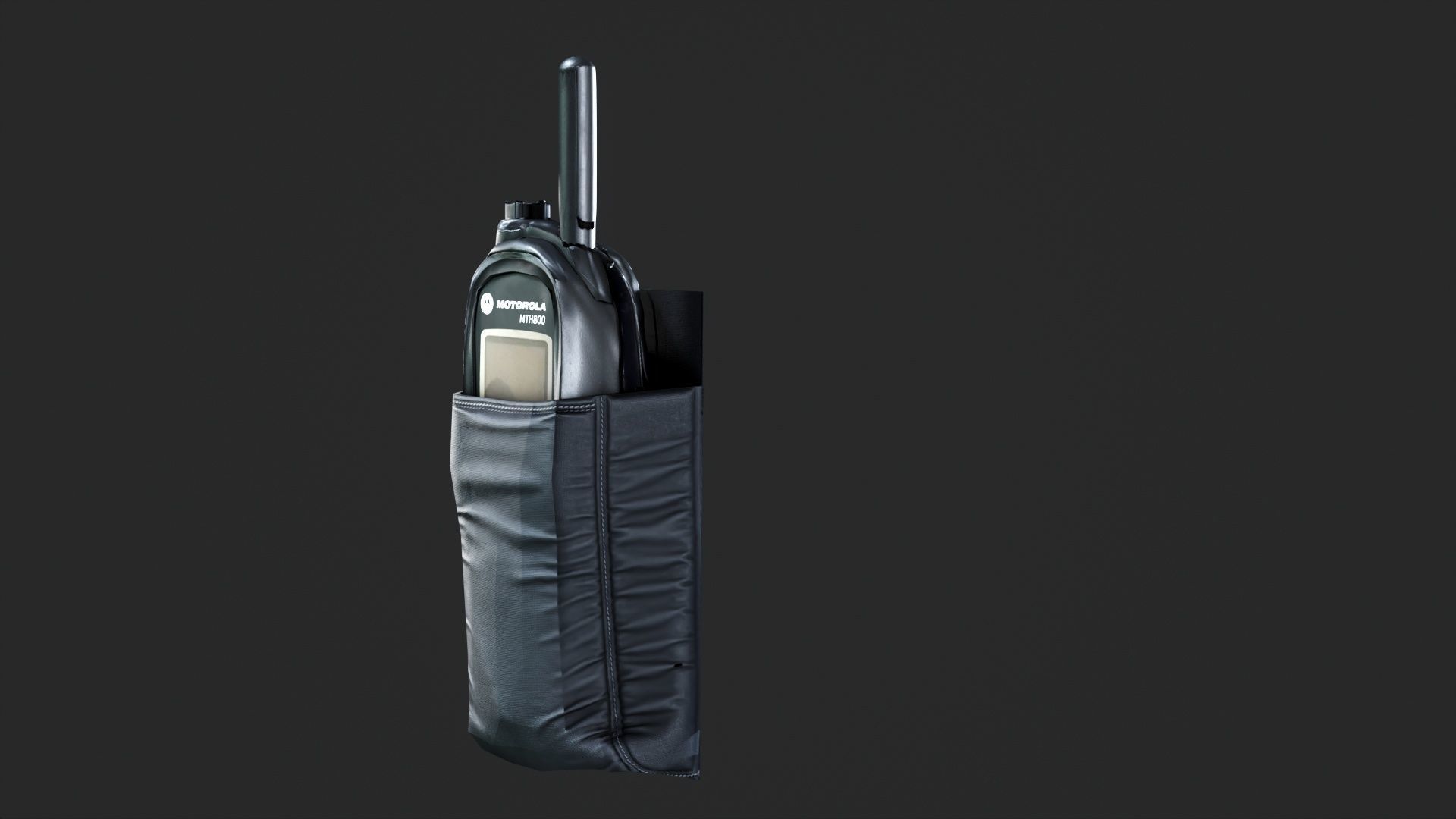 Motorola MTH800 Tetra Handheld Radio Shoulder Mic and Cover  Low-poly 3D model_19