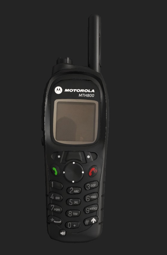 Motorola MTH800 Tetra Handheld Radio Shoulder Mic and Cover  Low-poly 3D model_8