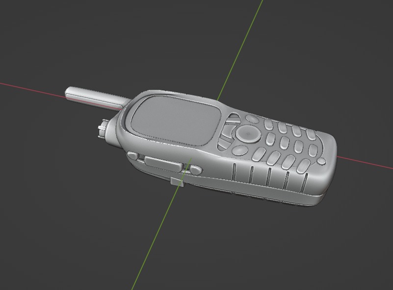 Motorola MTH800 Tetra Handheld Radio Shoulder Mic and Cover  Low-poly 3D model_16