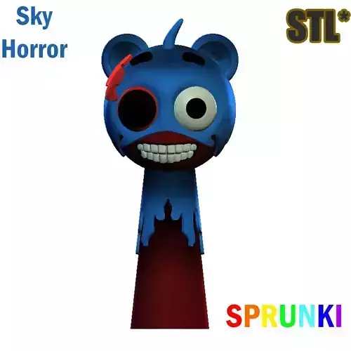 3D Sprunki Incredibox Humanized Sky Horror Sprunki STL 3D  3D print model