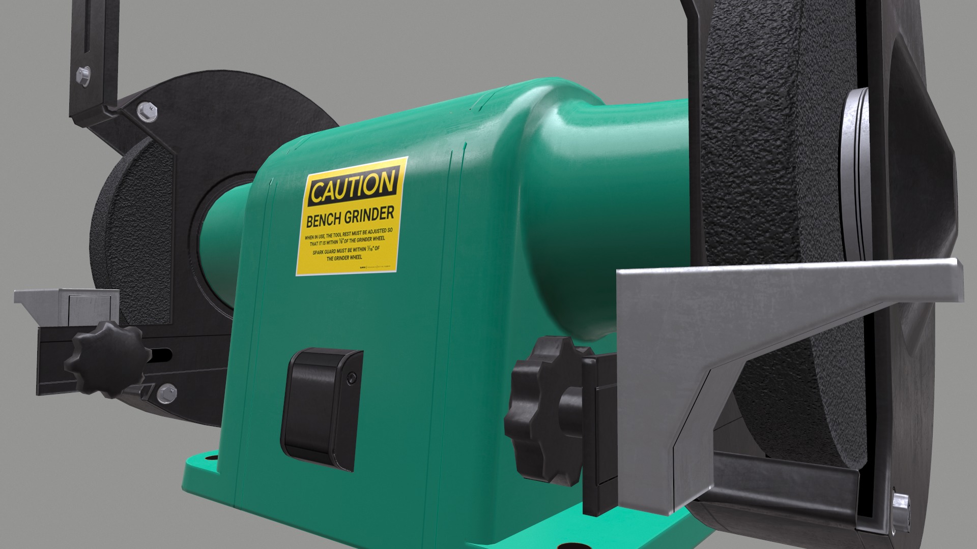 Bench Grinder L-1 Low Poly Low-poly 3D model_12