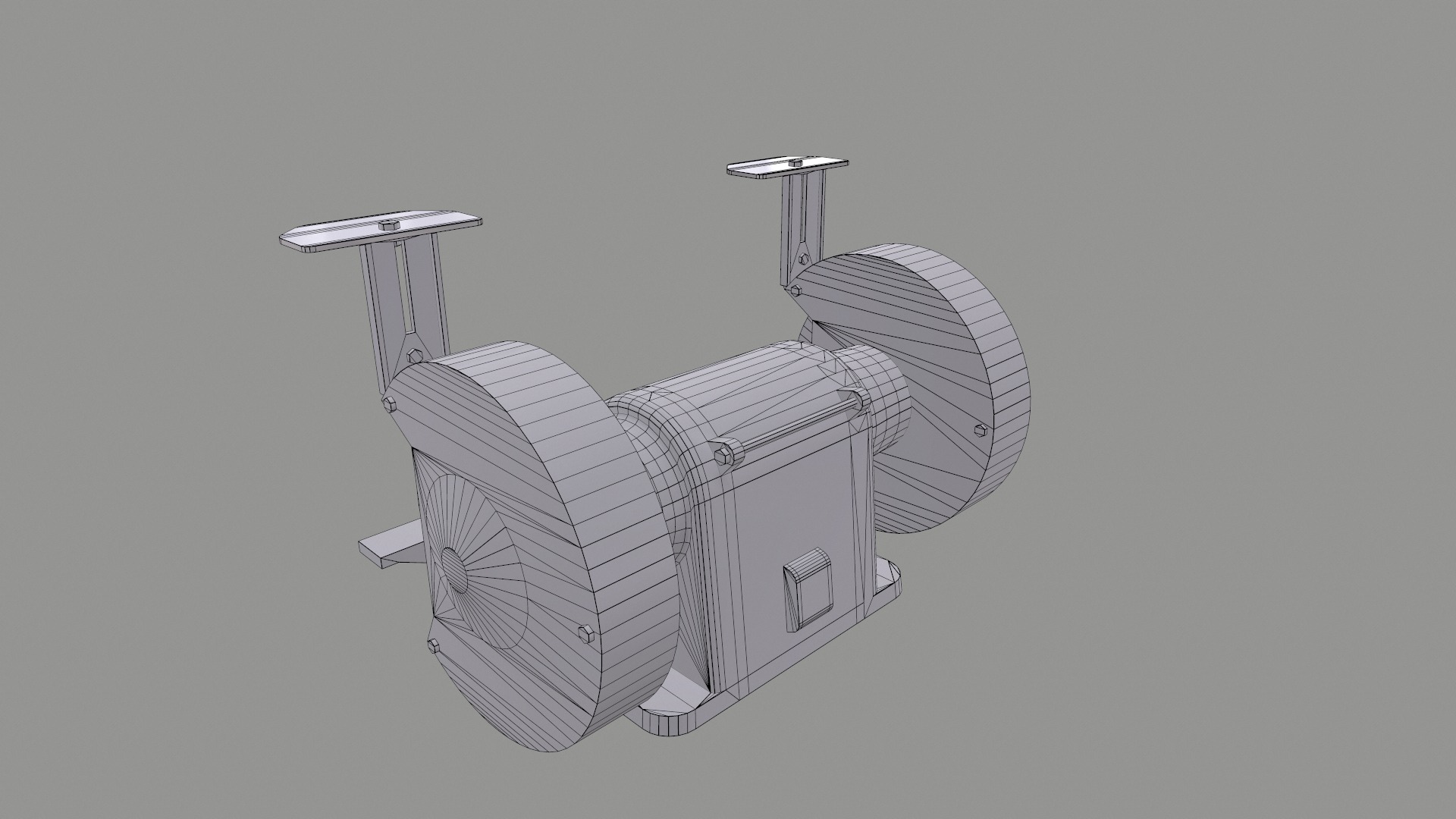 Bench Grinder L-1 Low Poly Low-poly 3D model_22