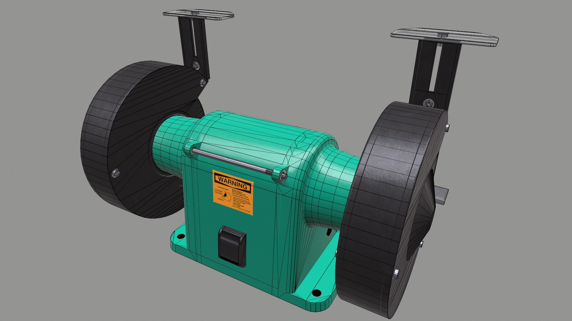 Bench Grinder L-1 Low Poly Low-poly 3D model_20